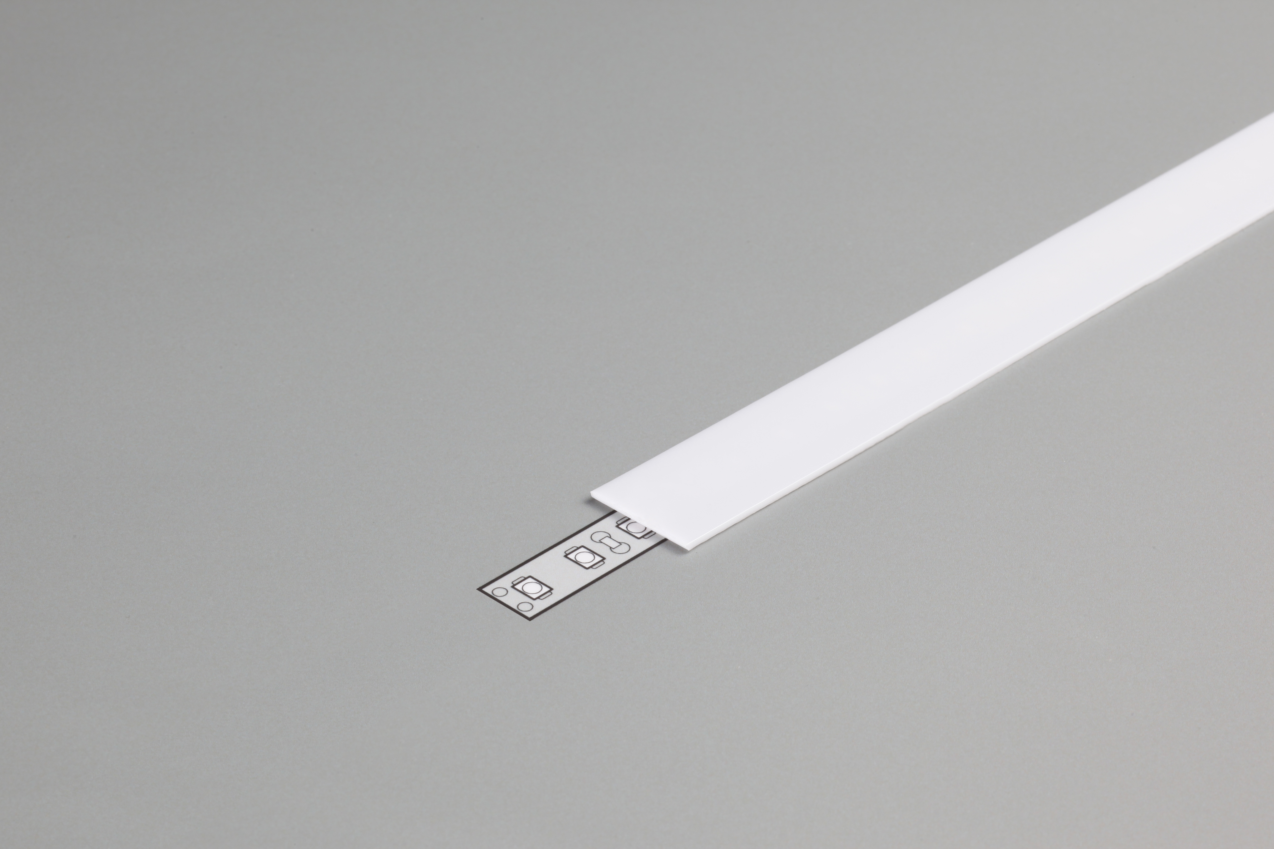 DIOFLEX Afdækning B slide opal f/alu profil 1m