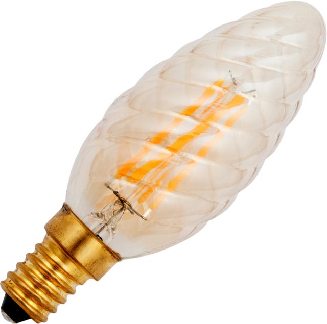 DECO LED E14 Gold snoet kerte 250Lm 4W 922 320°