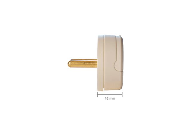 Flad stikprop Compact P1-H 13A hvid