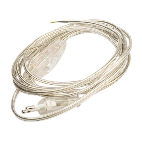 Komplet ledningssæt m/afb. 2,5m transparent