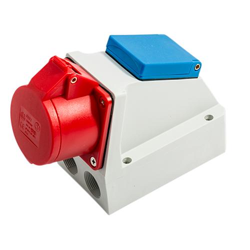 Combi CEE vægudtag 16A 3P+N+J 400V+dk hvid