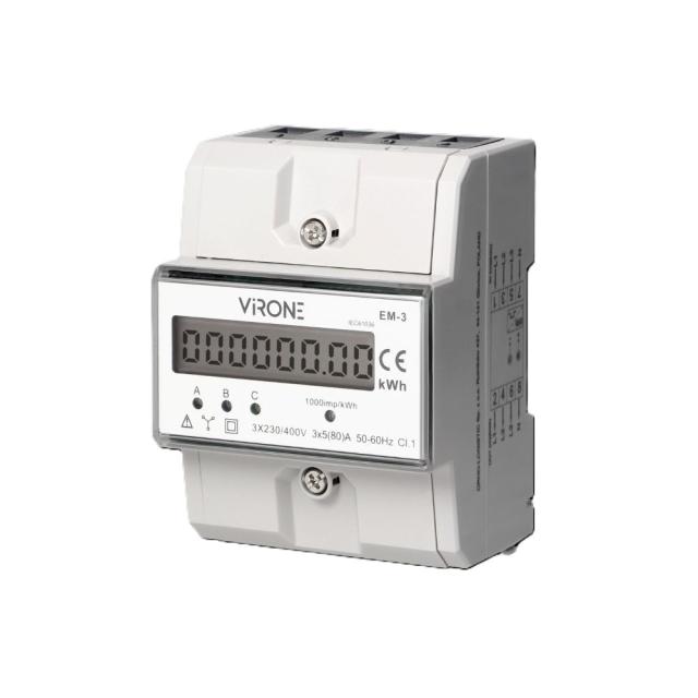 EL-måler (BI) 3F LCD 400V/80A 4M kl.I VIRONE