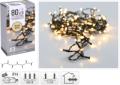Lyskæde 80 LED L6M+3M IP44 36W 230V sort