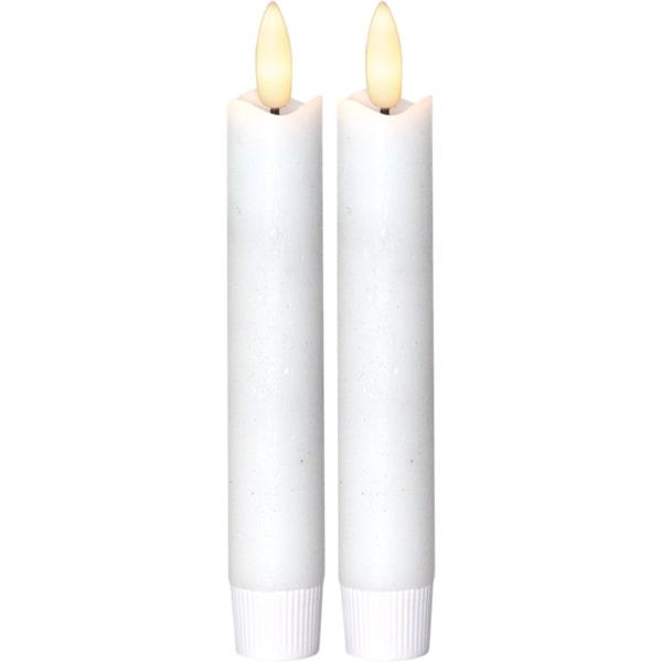 LED kronelys 15cm 2-pak