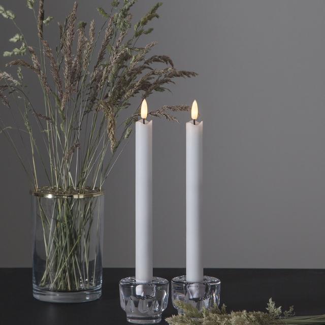 LED kronelys 25cm 2-pak