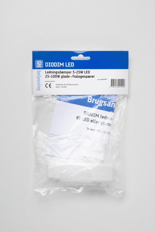 DIODIM LED 5-25W ledningsdæmper hvid