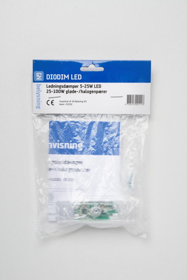 DIODIM LED 5-25W ledningsdæmper transparent