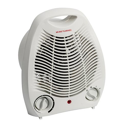 VENTAX varmeblæser hvid 2000W m/væltesikr.