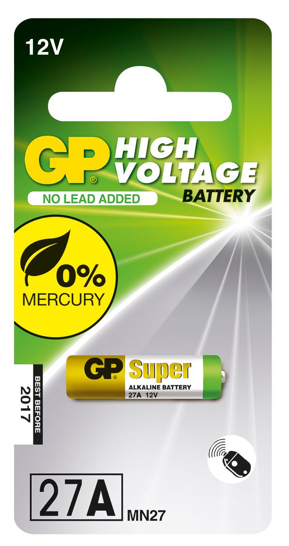 GP Alkaline 27A  C1 12V 1 stk. Ø7,7x28mm
