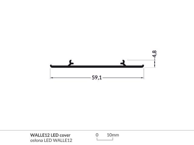 DIOFLEX Alu profil WALLE12 cover 1m