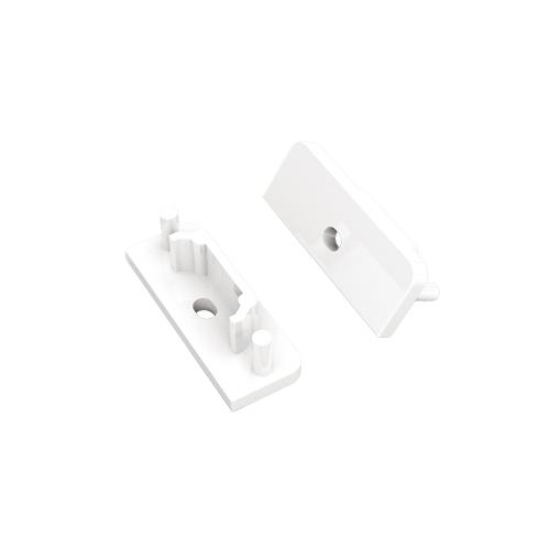 DIOFLEX endestk. SURFACE14 gen2 med hul hvid 2 stk