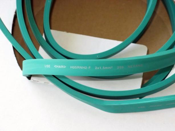 Fladkabel 2x1,5mm2 H05RNH2-F 100M grøn