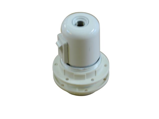 Kronefatning m/afbryder E27 inkl. ring hvid