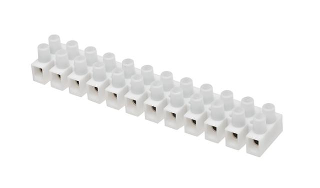 Klemmerække 2,5mm2 12-polet hvid