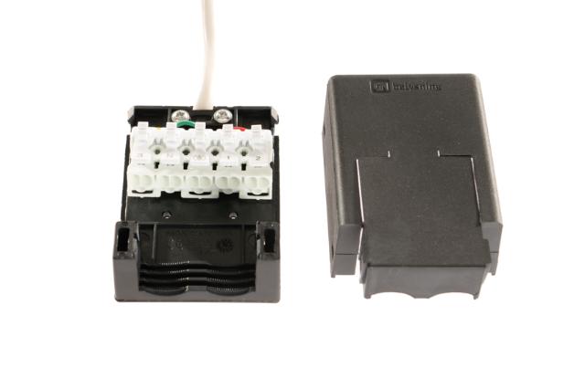 Tilslutningsboks for armatur 5-polet, m/ 4 ledn.