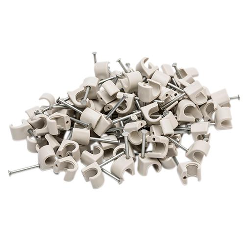 Kabelclips rund 7-10 1 pk. a/100 st grå