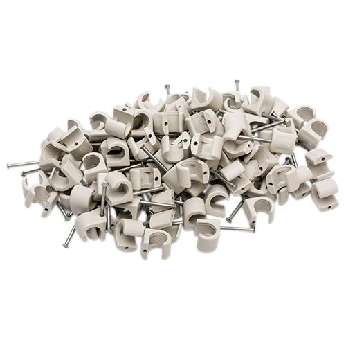 Kabelclips rund 10-14 1 pk. a/100 stk grå