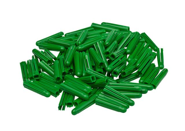 Plugs x 1 pose a 100 stk. Grøn