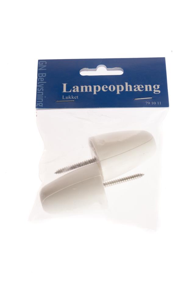 Lampeophæng lukket hvid 2 stk. GN-pak