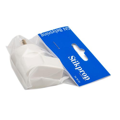 Vinkelstikprop rund m/j hvid 230V 16A GN-pak