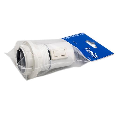 Afbryderfatning E27 inkl. ring hvid GN-pak