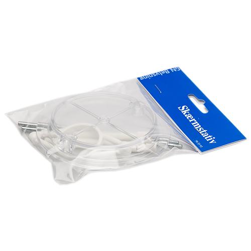 Skærmstativ plast 34mm hvid GN-pak