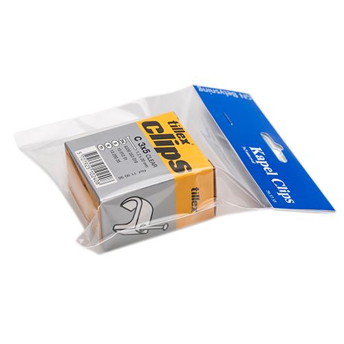 Kabelclips 3x5 natur 100 stk flad ledning GN-pak