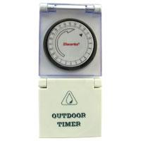 Stikkontaktur 24 timer m/jord 230V/13A IP44