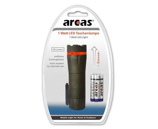 Arcas gummilygte LED 60lm inkl. 3xAAA