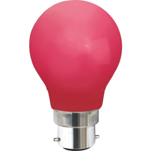 Rød udendørs Ø55 IP20 LED B22 1W 360°