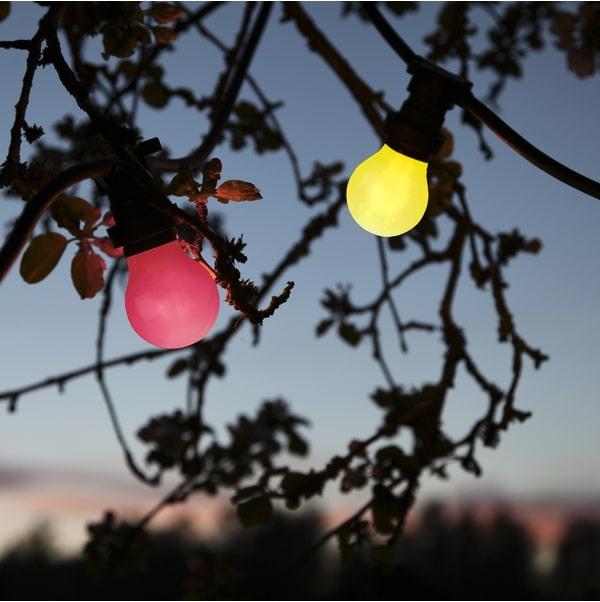 Rød udendørs Ø55 IP20 LED B22 1W 360°