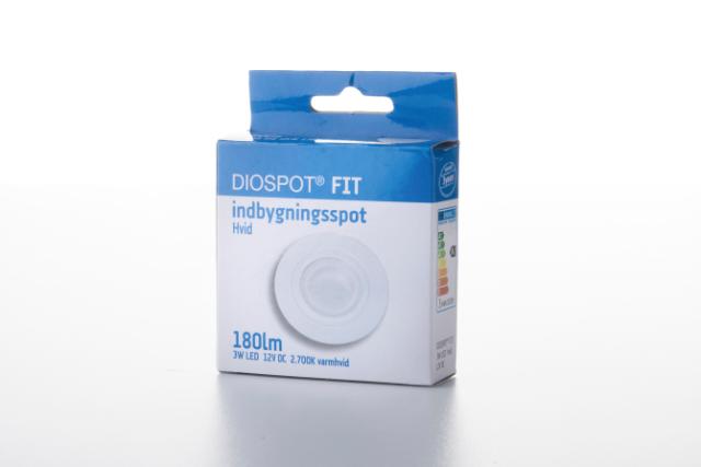 DIOSPOT møbelspot FIT 3W LED 927 180lm hvid