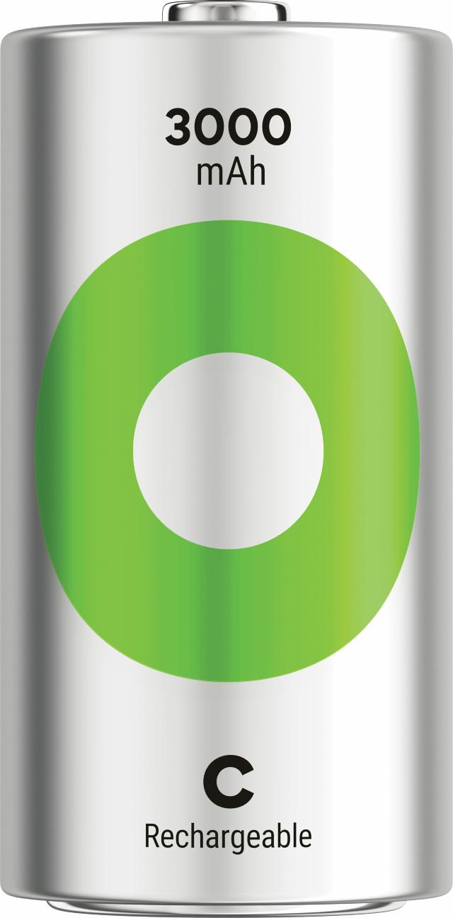 GP Recyko C-batteri 3000mAh, 2-pak