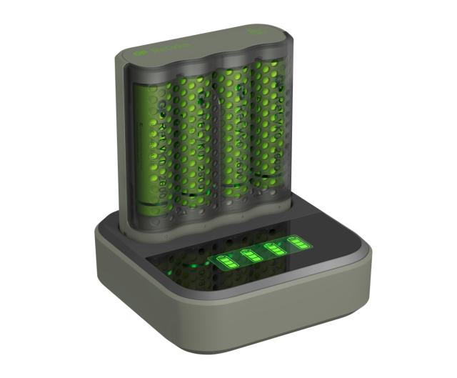 GP hurtig batterioplader m/dock