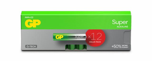GP Super Alkaline LR3 AAA 1,5V 12 stk.