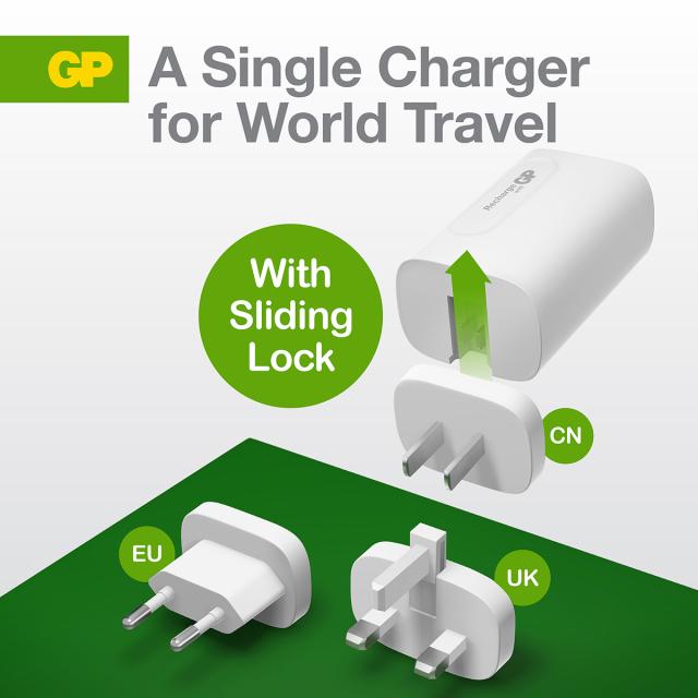 GP Stikkontakt opladeadaptor USB og 2xUSB-C 65W