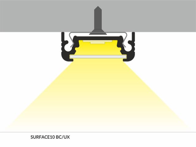 DIOFLEX Alu profil SURFACE10 BC/UX 1m alu.