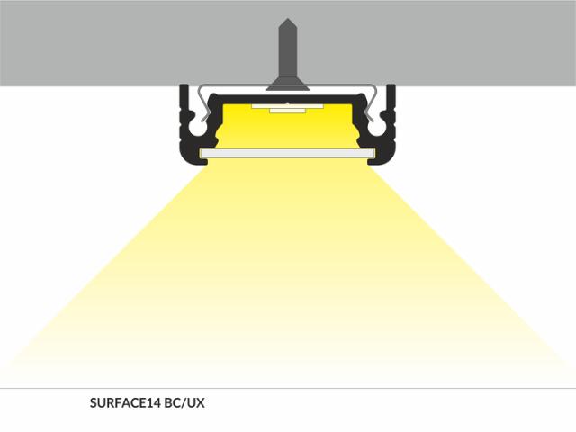 DIOFLEX Alu profil SURFACE14 EF/TY 1m 24x9mm