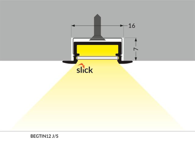 DIOFLEX alu profil BEGTIN12 J/S 2m