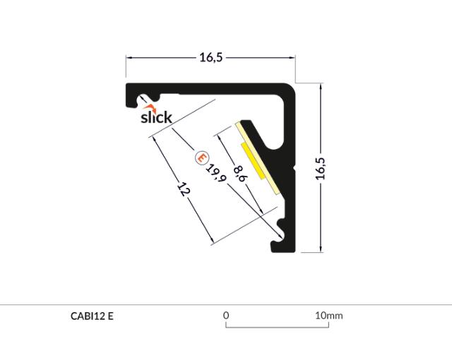 DIOFLEX alu profil CABI12 E 2000 hvid