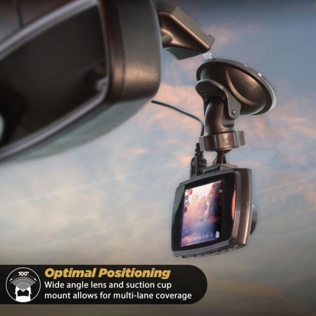 Bilkamera-dash cam HD m/8GB micro SD kort