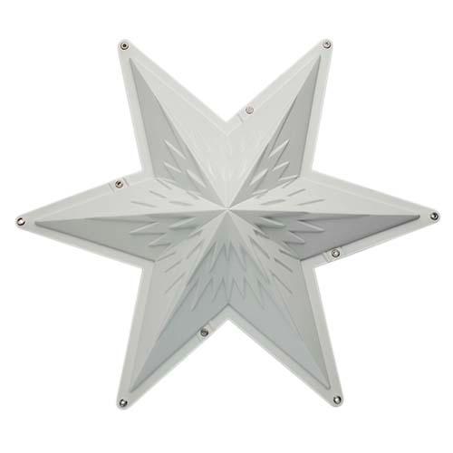 Topstjerne hvid 60CM (to skaller + 4 skruer)