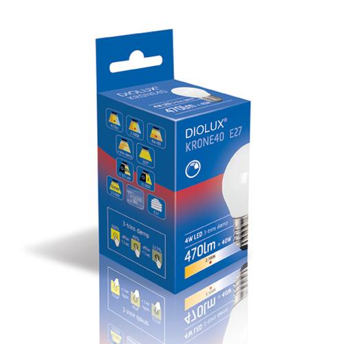 DIOLUX KRONE40 4W 827 E27 470lm 3-DIM